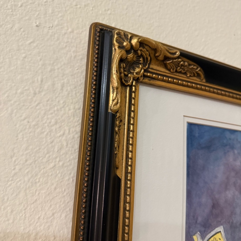 Antique Gold & Black Vintage Ornate Victorian Art Frame - Picture 6 of 6
